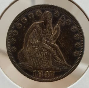 1847 seated liberty