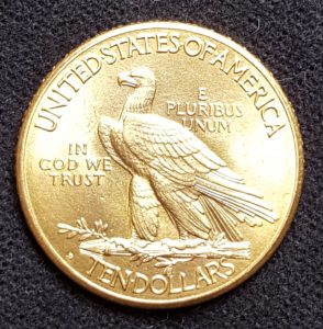 1914-D Indian Gold Eagle Reverse
